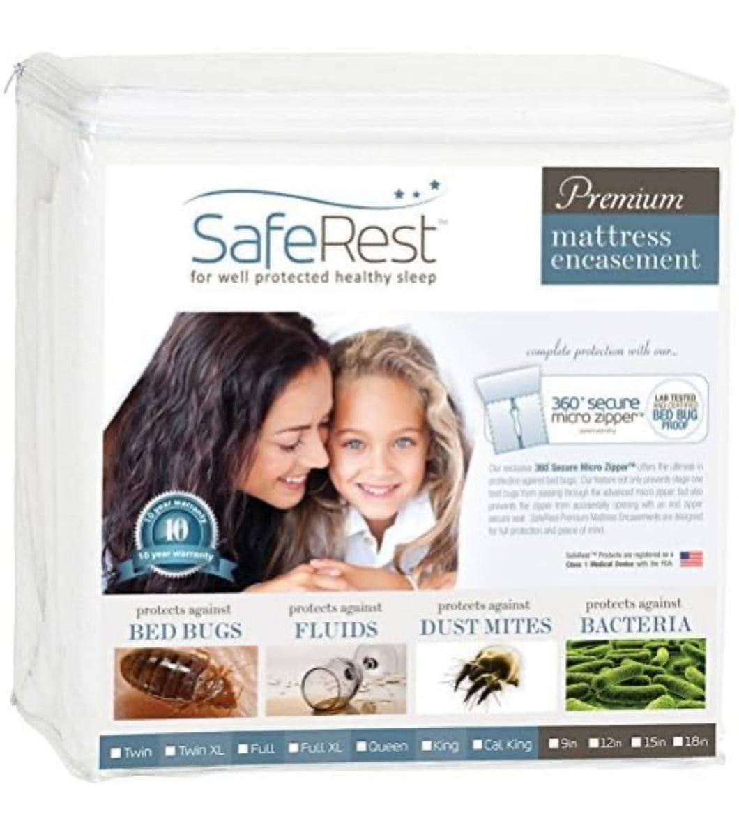 NEW SafeRest Zippered Breathable, Noiseless - size Twin
