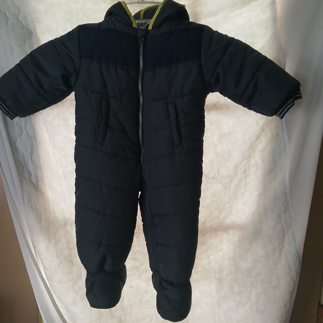 CARTER'S BLUE SNOWSUIT WITH HOOD - size 12 Months