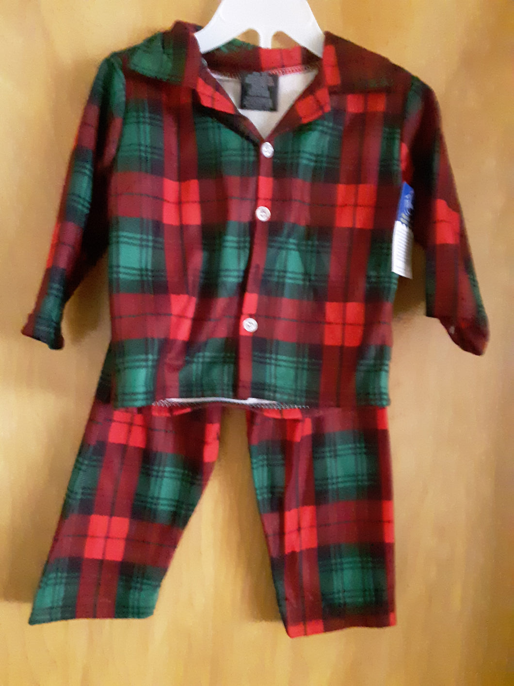NEW PLAID PJ's - size 12 Months