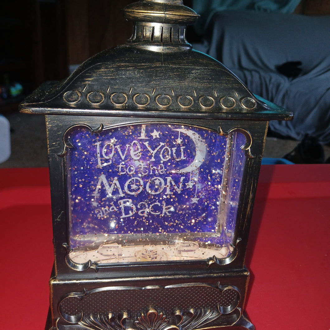 LIGHT UP SNOW GLOBE LOVE YOU TO THE MOON