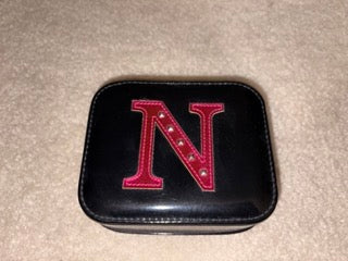 jewelry box zippered Initial N