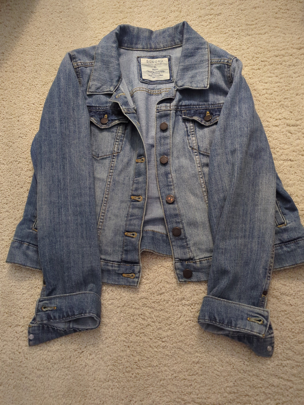 Sonoma Jean Jacket Petite Large - size Women L (12)