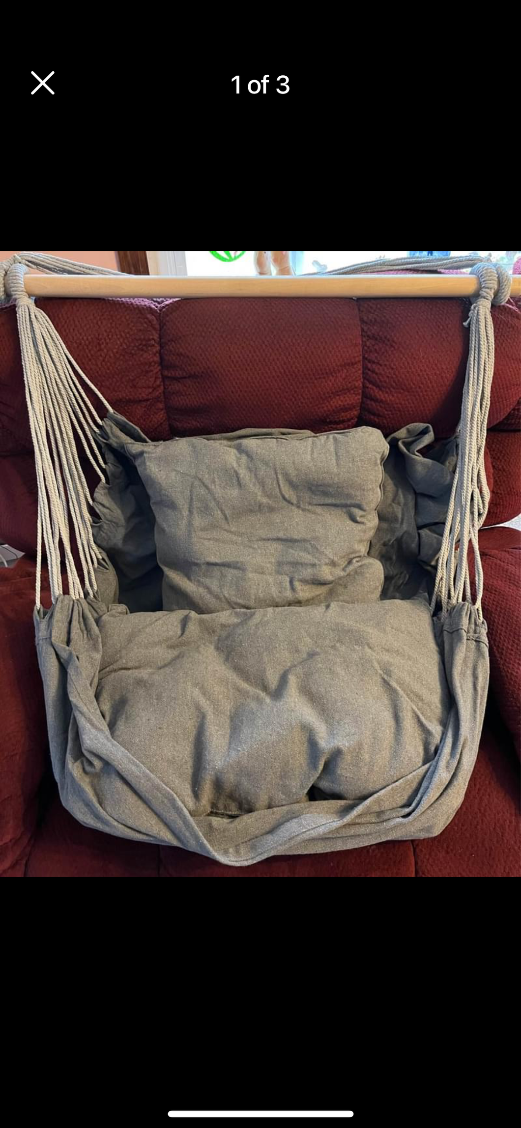 Hammock chair gray. indoor / outdoor