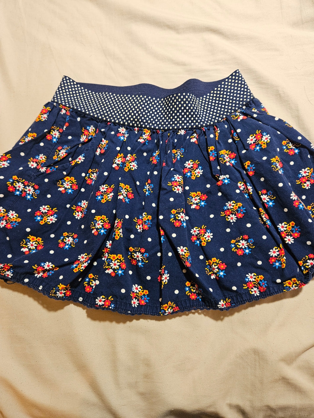 Justice blue flowered Skort - size Kids 12