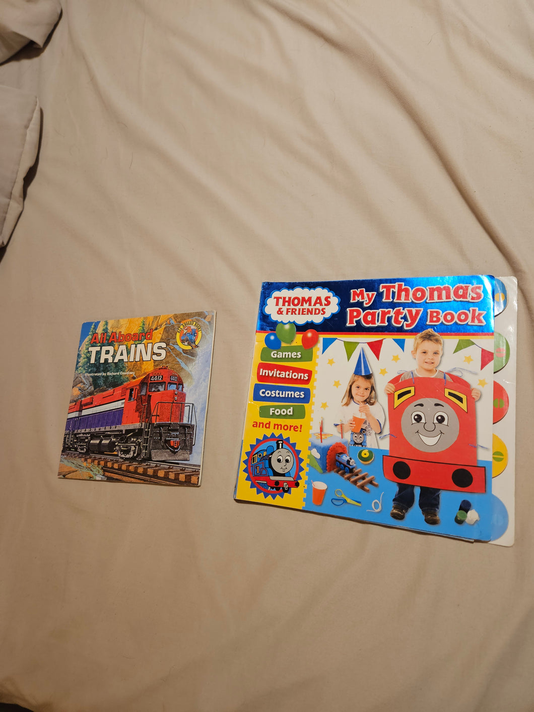 All aboard trains & my Thomas party book