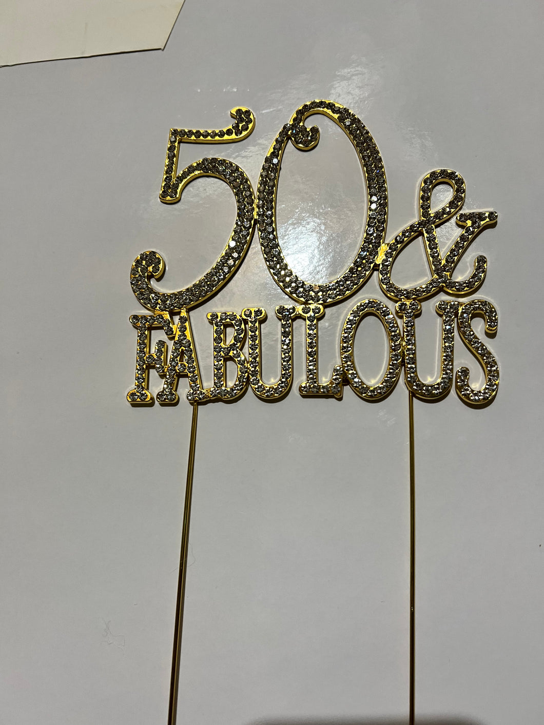 50 & fabulous Heavy Cake topper