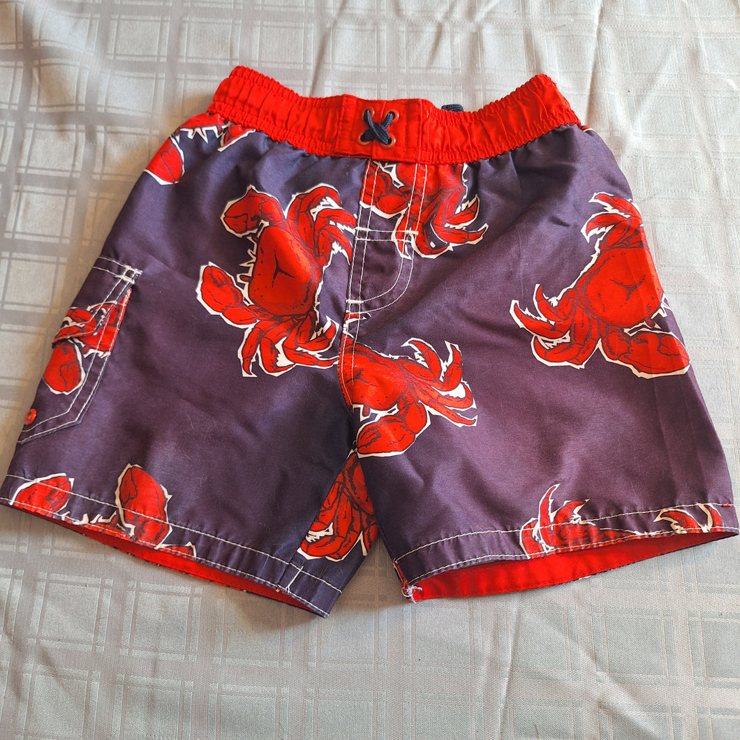 CIRCO CRAB SWIM TRUNKS NAVY BLUE RED - size 18 Months