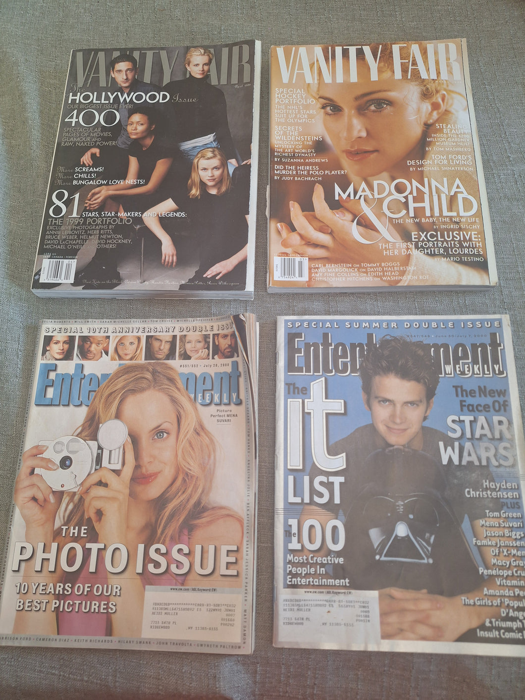 4 MAGAZINES 2 VANITY FAIR 2 ENTERTAINMENT