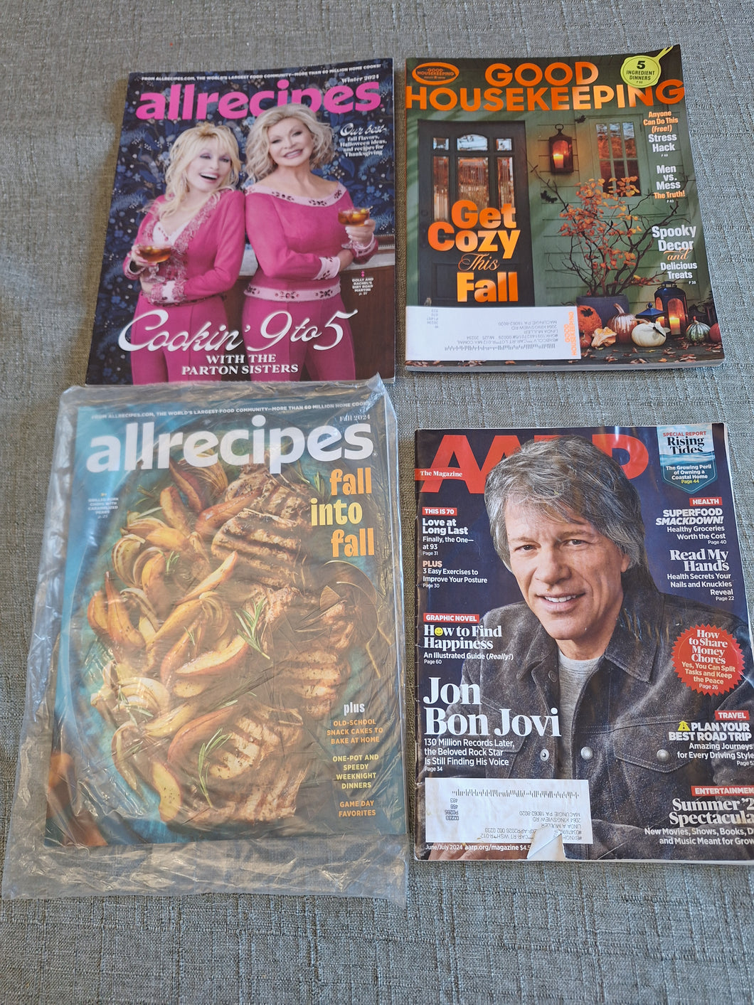 4 ASST. MAGAZINES ALL RECIPES  AARP GOOD H