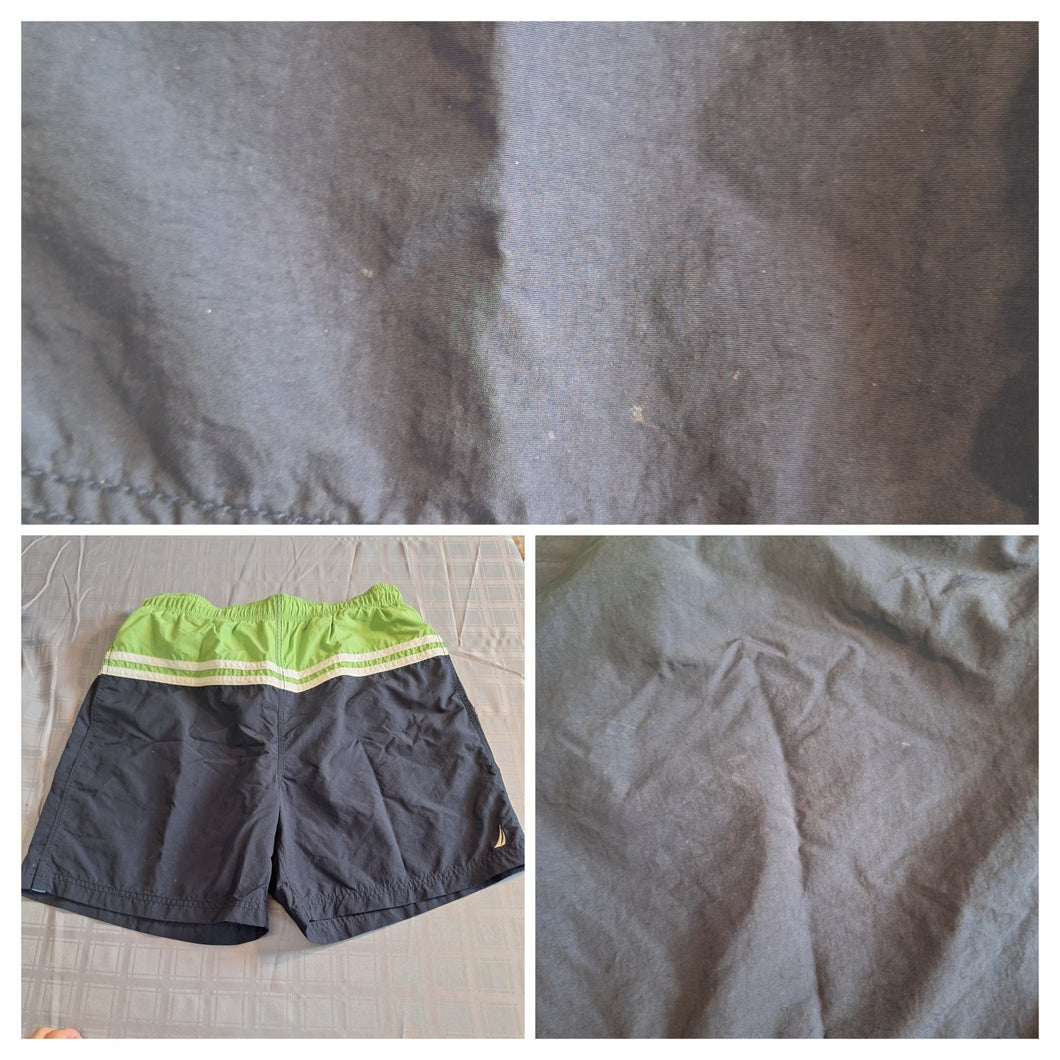 NAUTICA SWIM TRUNKS GREEN WHITE NAVY BLUE - size Mens M