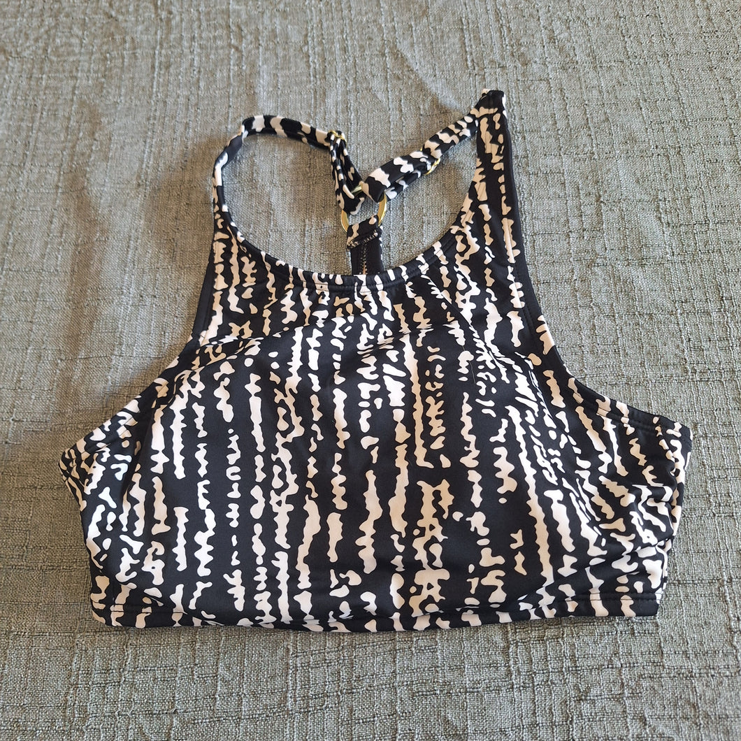 KONA SOL BLACK AND WHITE SWIM TOP 4-6 - size Women S (4-6)
