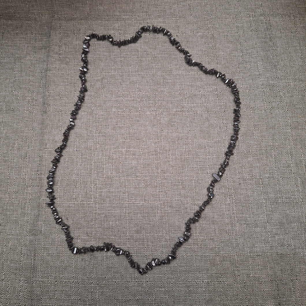 BLACK STONE 35 NECKLACE