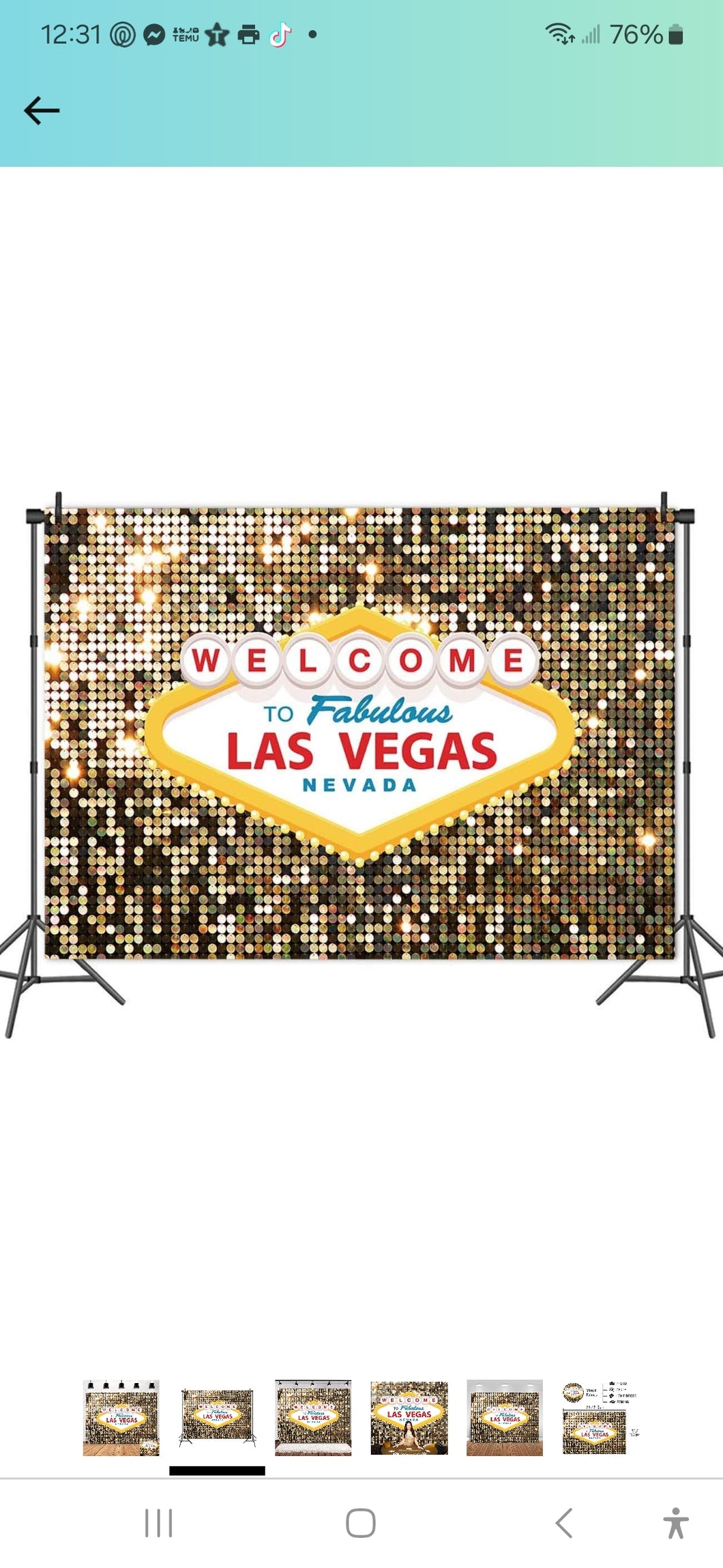 7�5ft WELCOME TO LAS VEGAS BANNER STOCK PHOTO