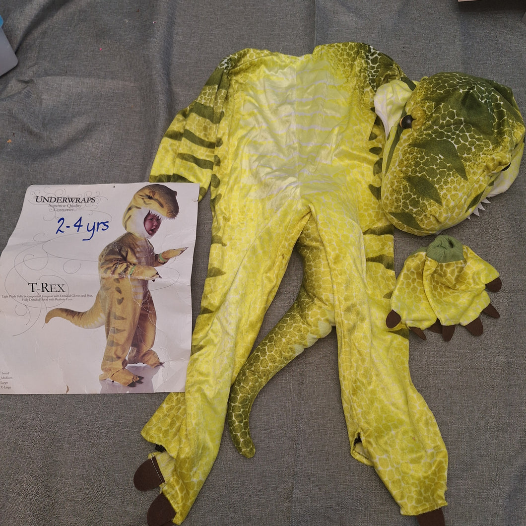 T REX COSTUME ALL PIECES SIZE LARGE 2-4 - size 2T