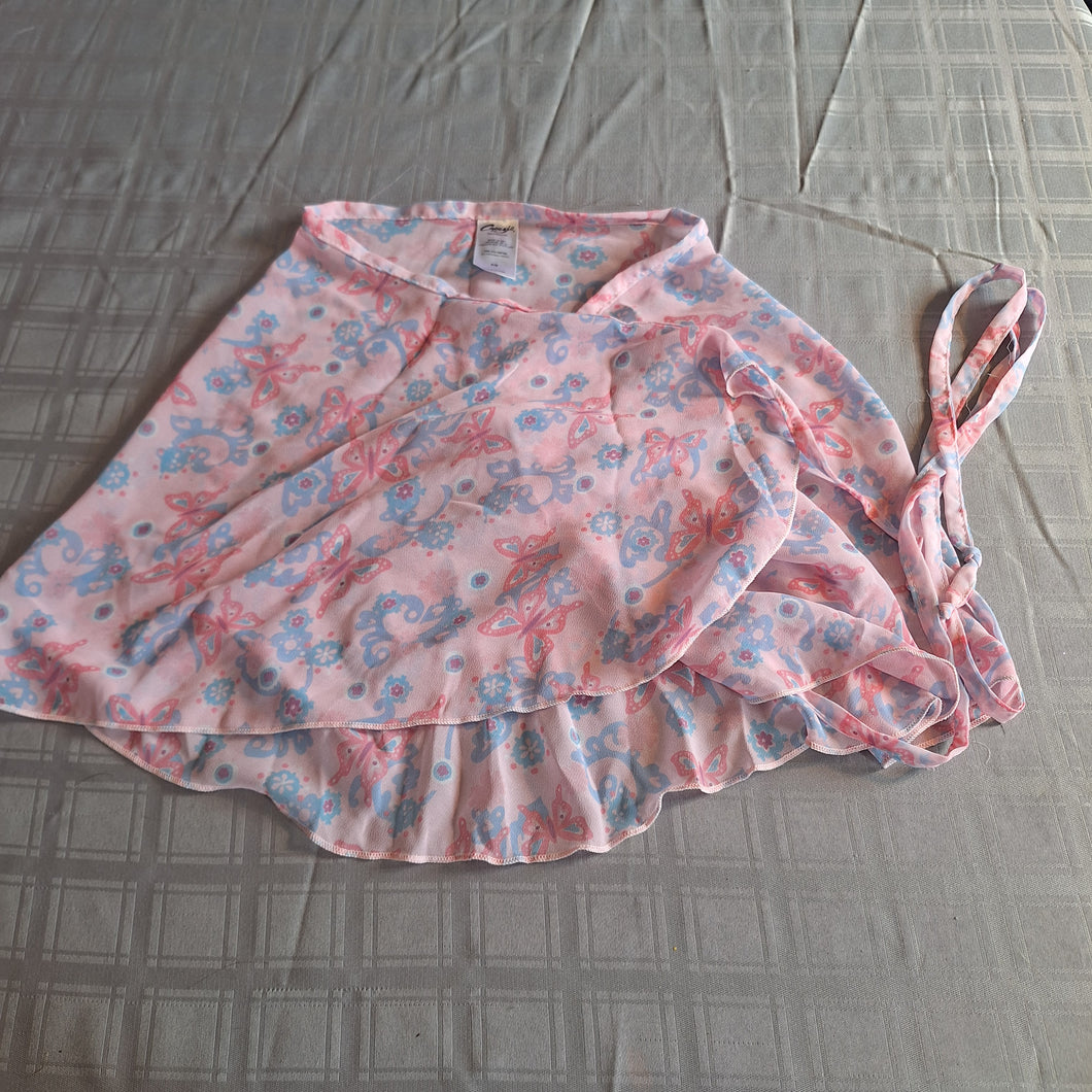 CAPEZIO DANCE SKIRT PUNK BLUE BUTTERFLIES - size Junior Girls S (3-5)