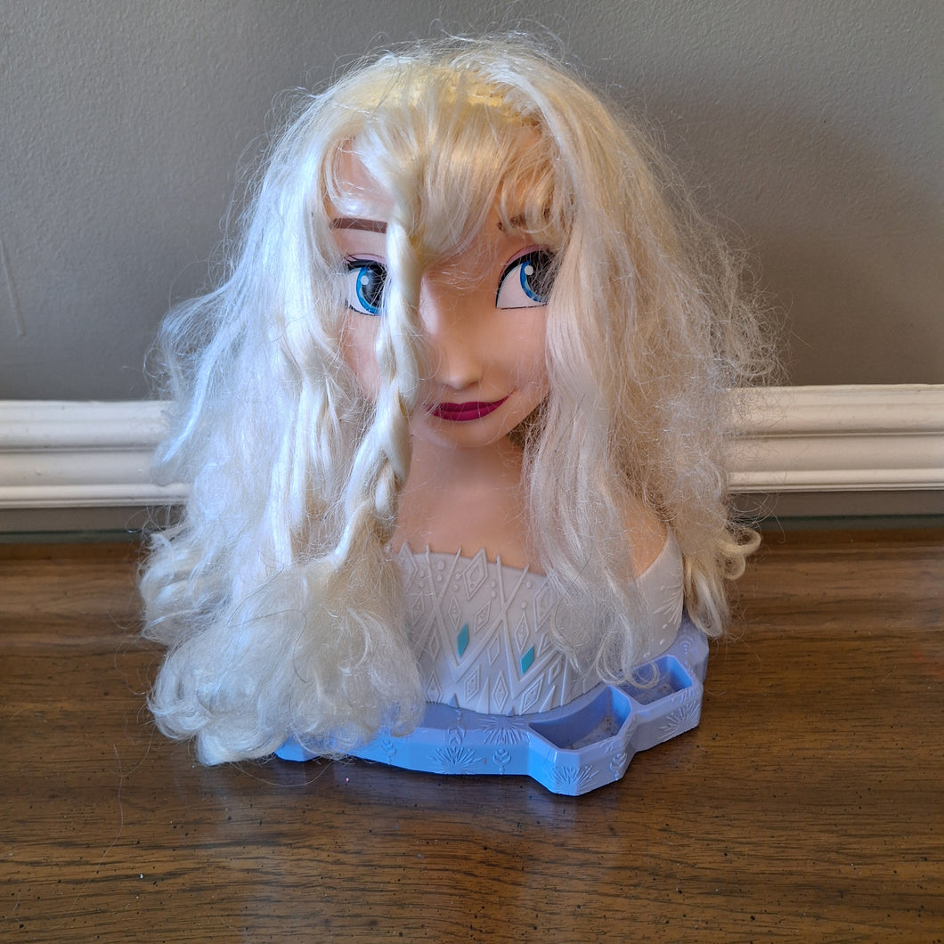 DISNEY FROZEN ELSA HEAD HAIR PLAY