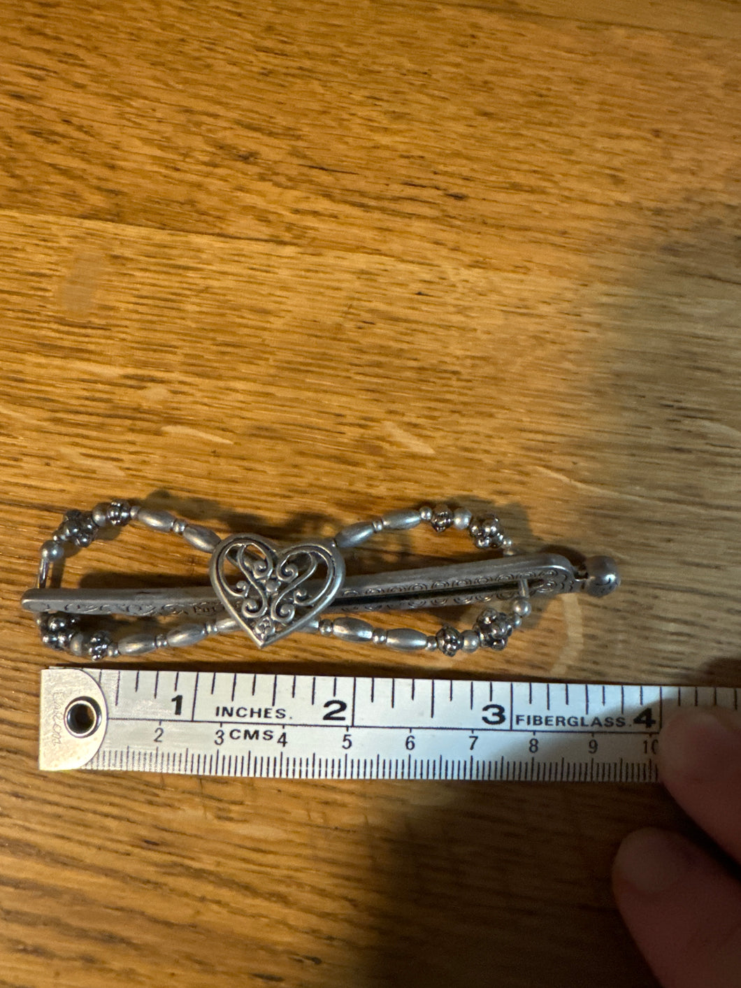 Lilla Rose hair clip Silver heart
