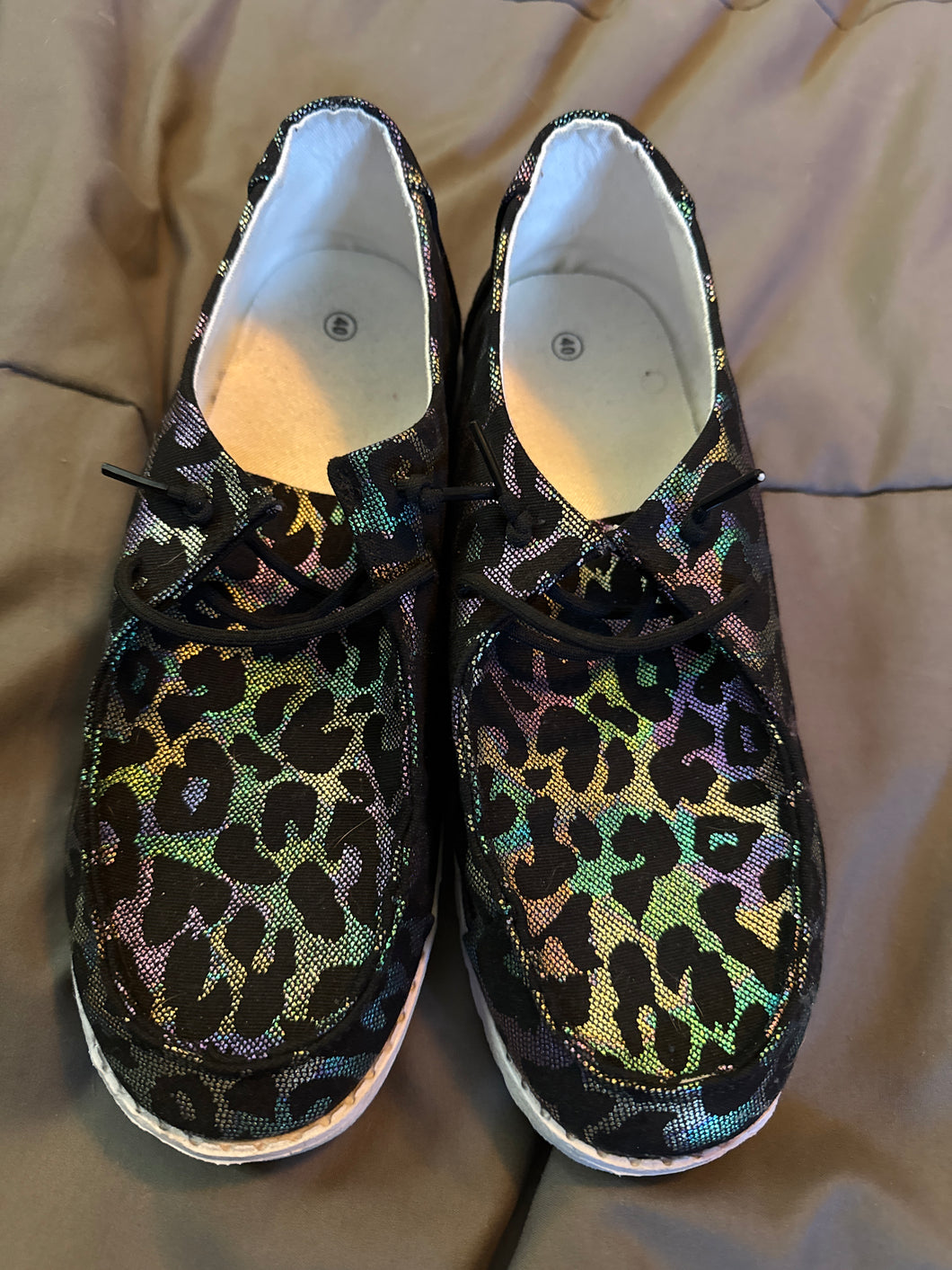 Similar to hey dudes Rainbow leopard pattern - size Shoes-Womens 9