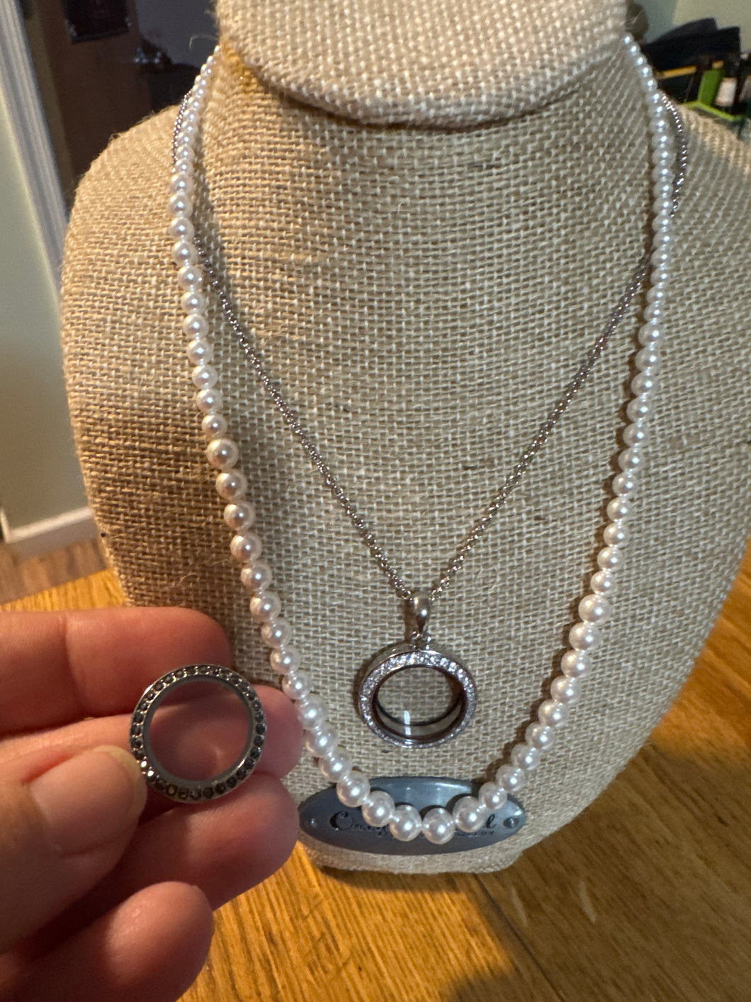 Origami Owl NIP duo Mini locket/extra face