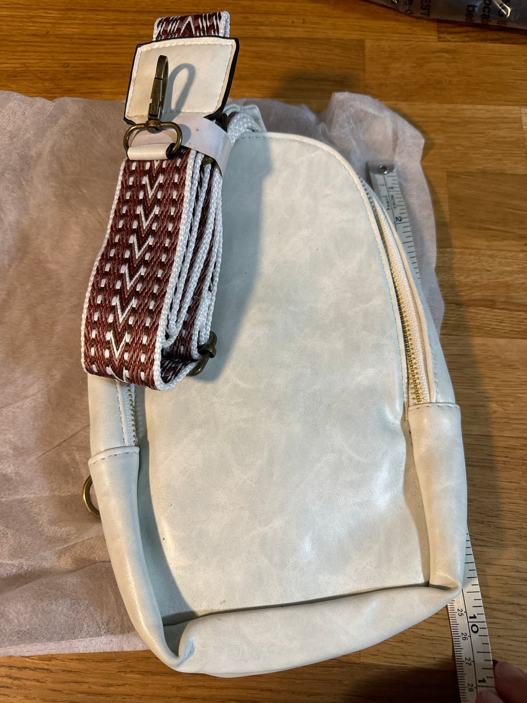 White leather boutique Mini backpack/crossbody