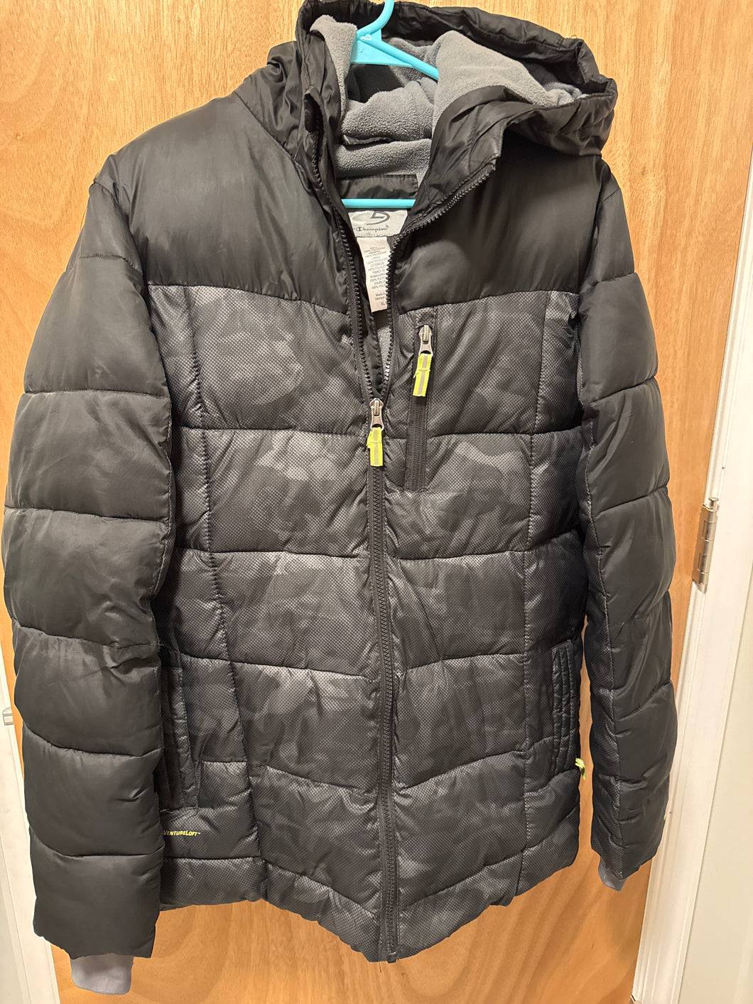 C9 winter jacket, grey fleece lining,black camo - size Kids 14