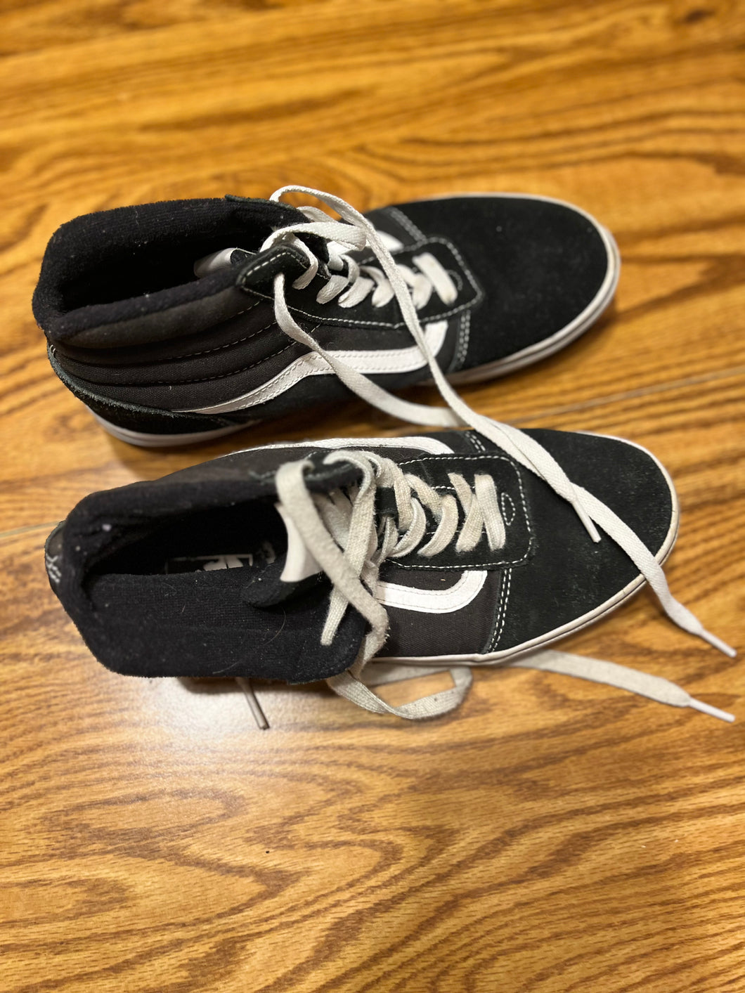 Vans black high tops - size shoes-youth 5