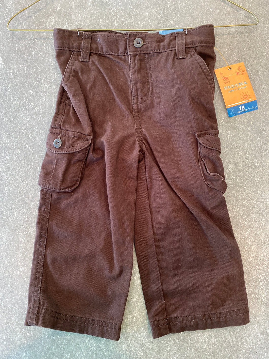 NWT brown cargo pants Sonoma - size 18 Months