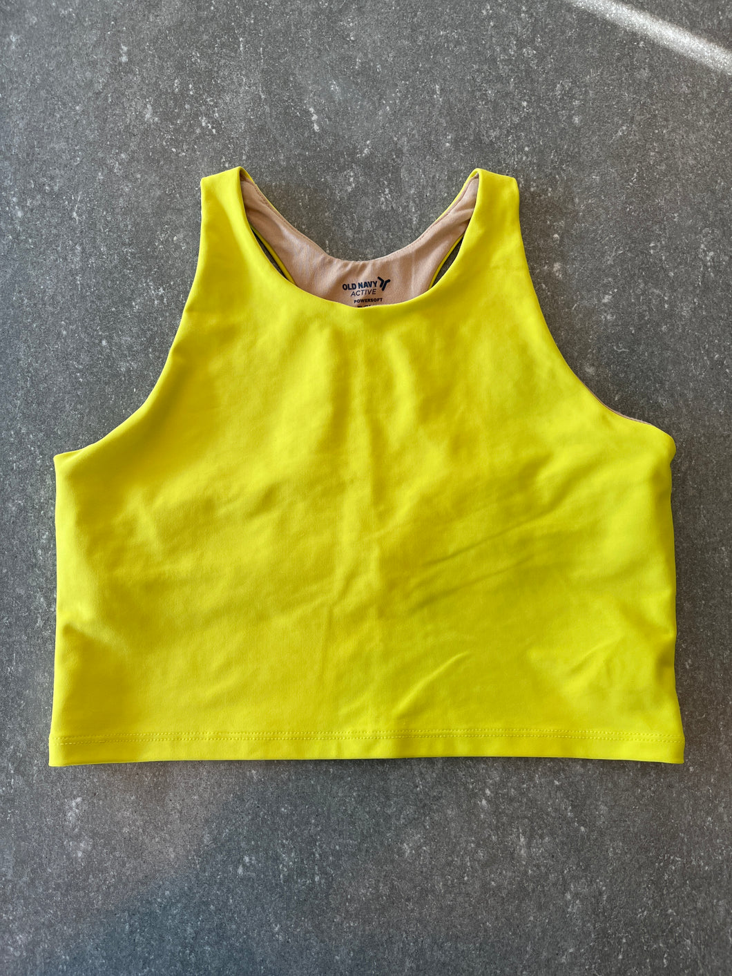 tank w/ sports bra Old Navy Active grn/yelw - size Kids 14