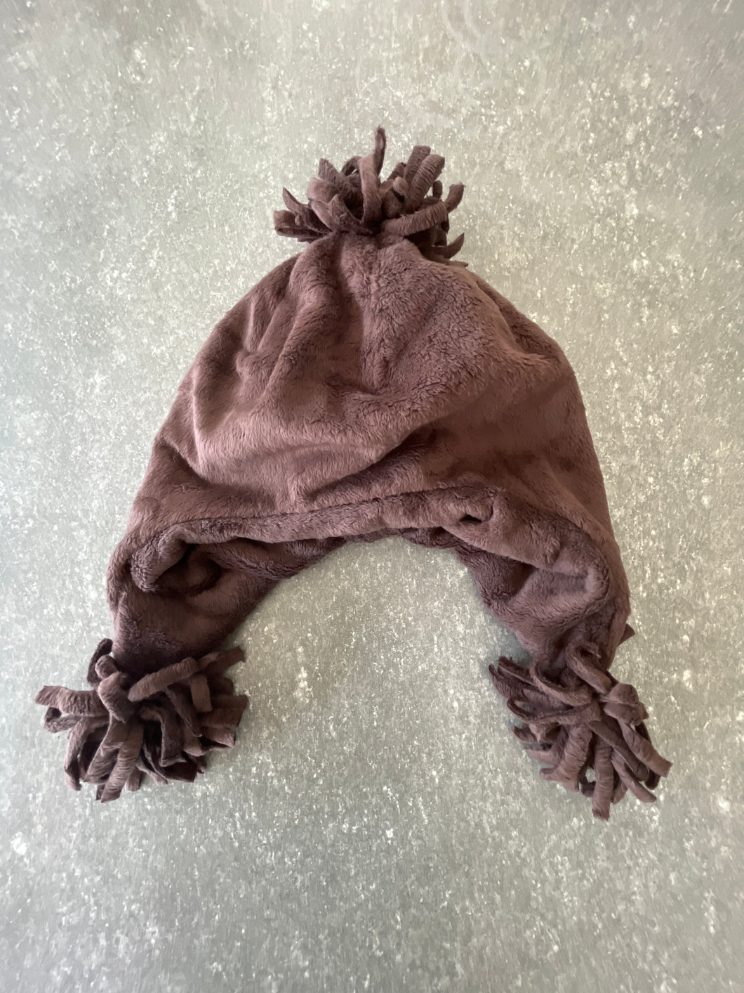 New Lands End winter hat Brown with tassel