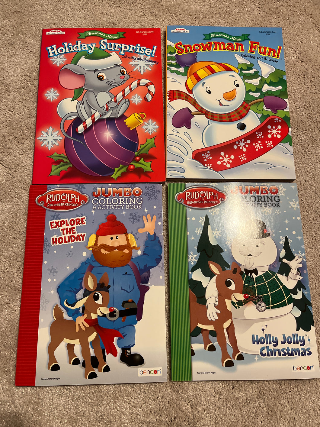 4 holiday coloring books New