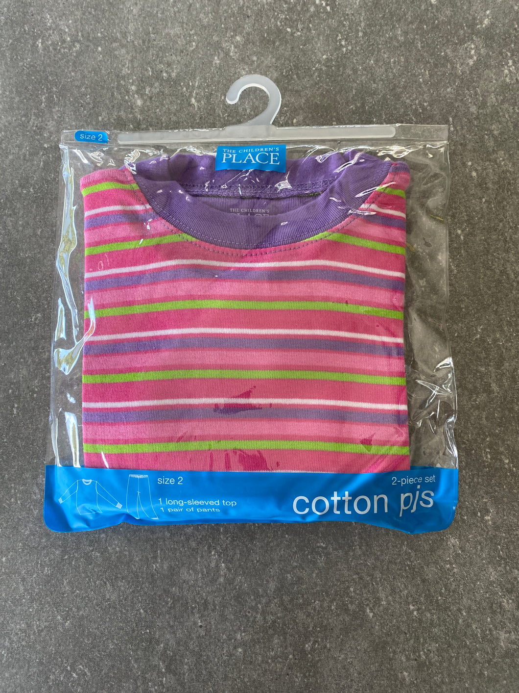 NWT pink stripe 2-pc PJs (New) Children's Place - size 2T