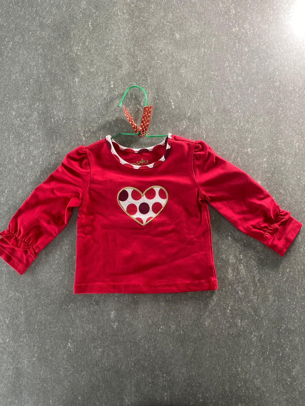 NWT Red heart LS shirt Children's Place - size 18 Months