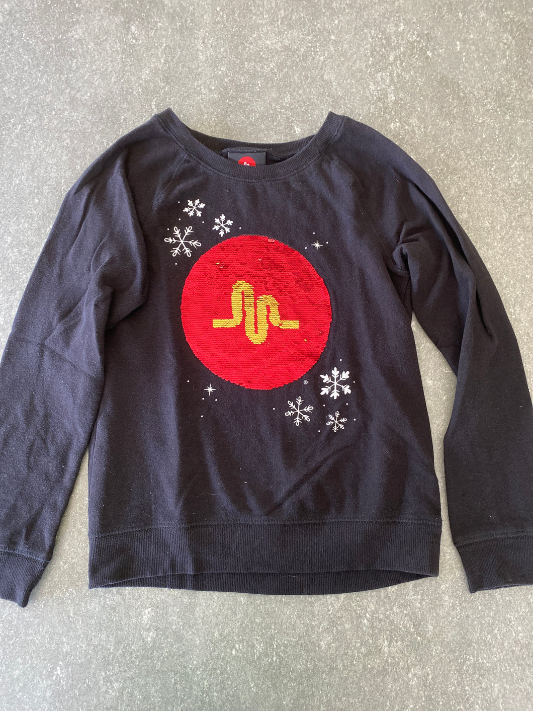 Black sequin sweatshirt Musically - size Kids 12