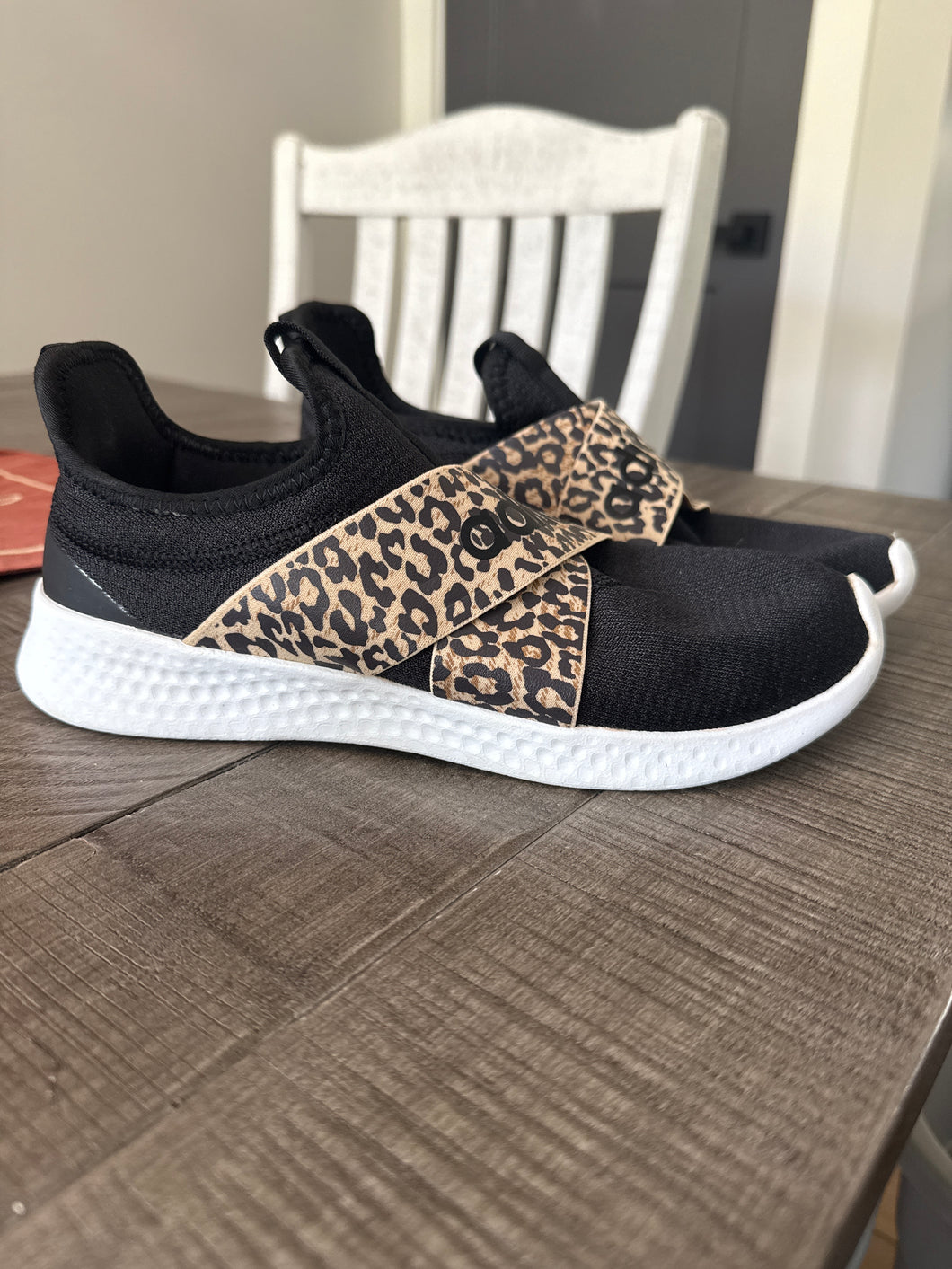 Adidas Slip On Leopard Strap - size Shoes-Womens 7.5
