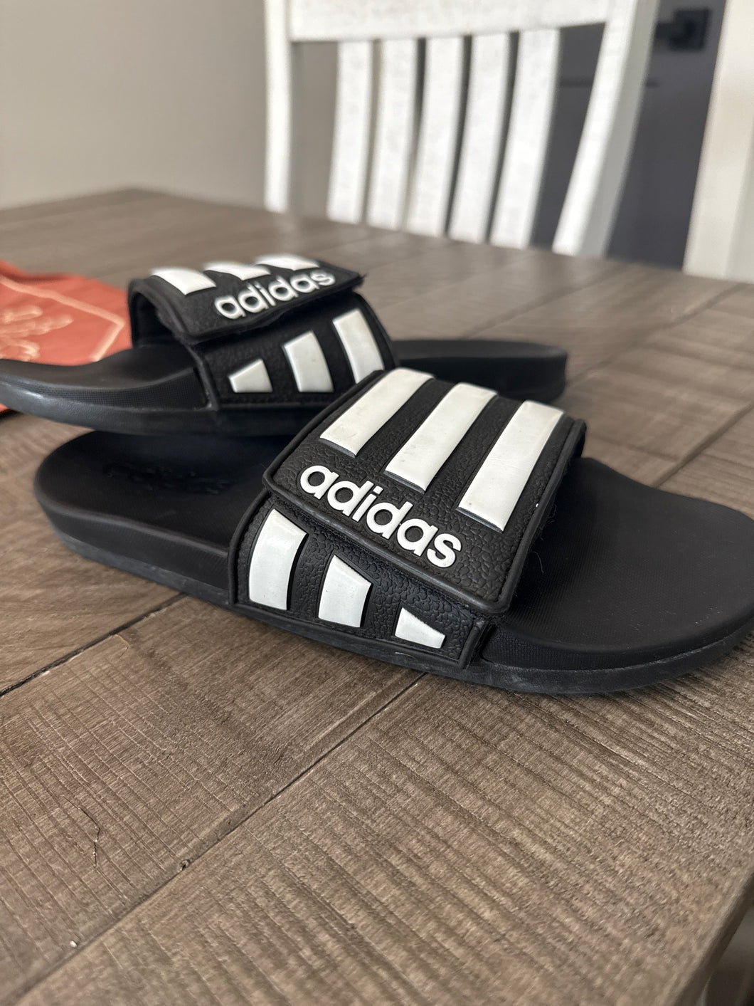 Adidas Slides - size shoes-teen 6