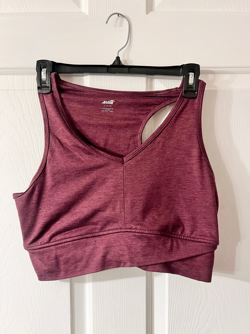 Avia light weight sport bra - burgundy - size Women L (12)