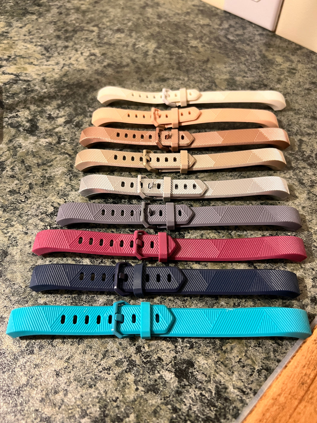 S/9 multi-colored Fitbit wristbands