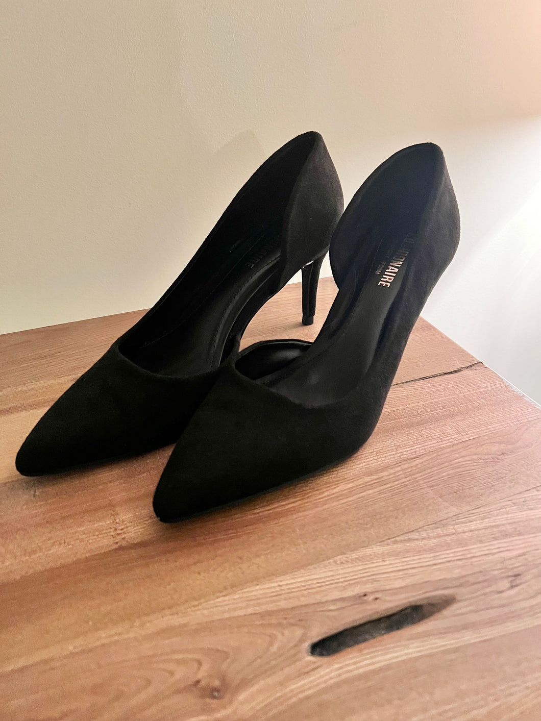 Cushionaire suede kitten heels - black - size Shoes-Womens 8