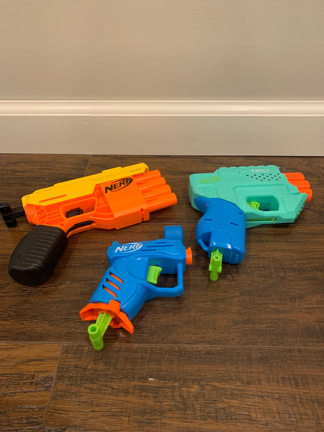 3 small Nerf guns