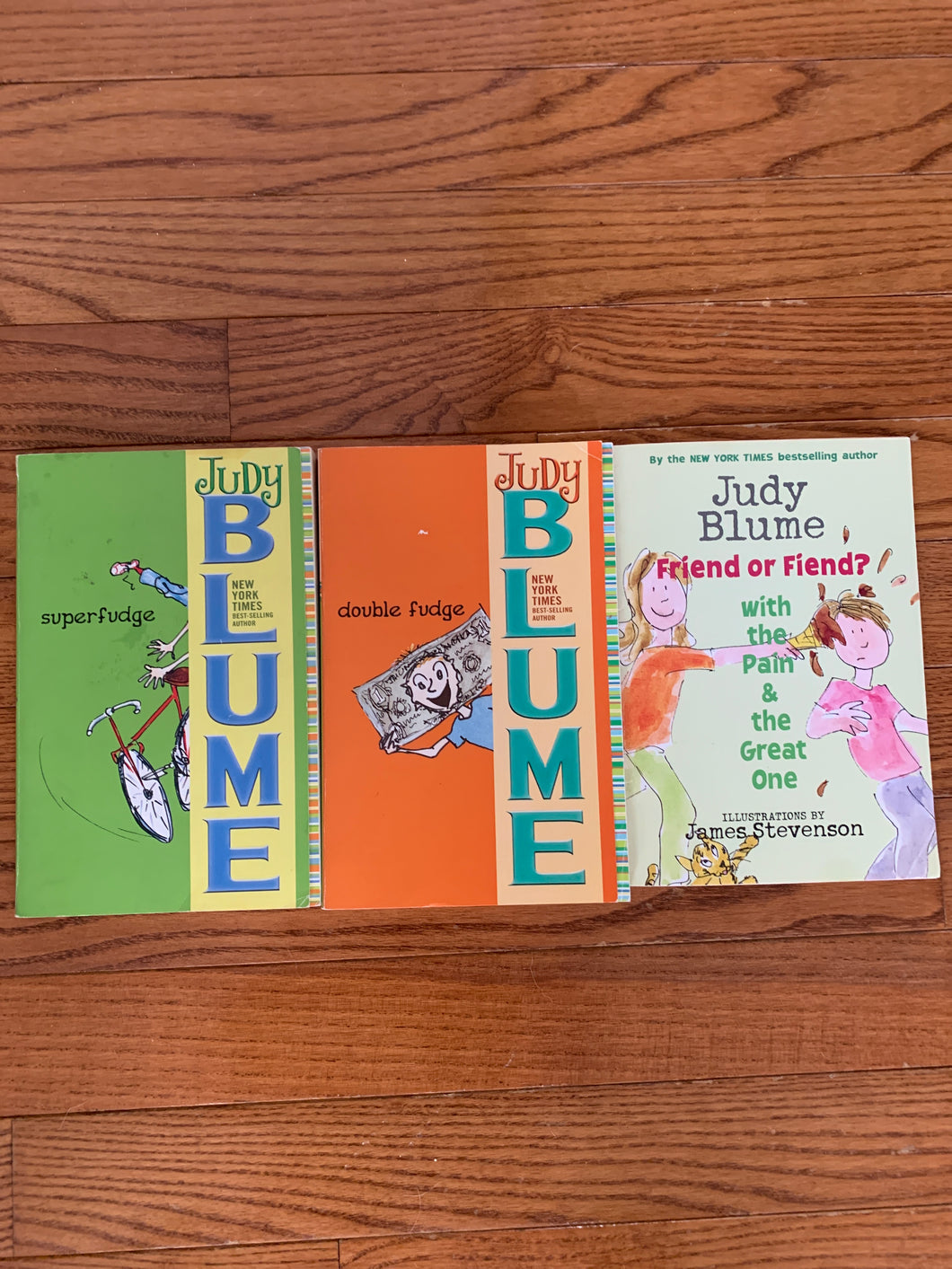 3 Judy Blume books Super fudge, DoubleFudge