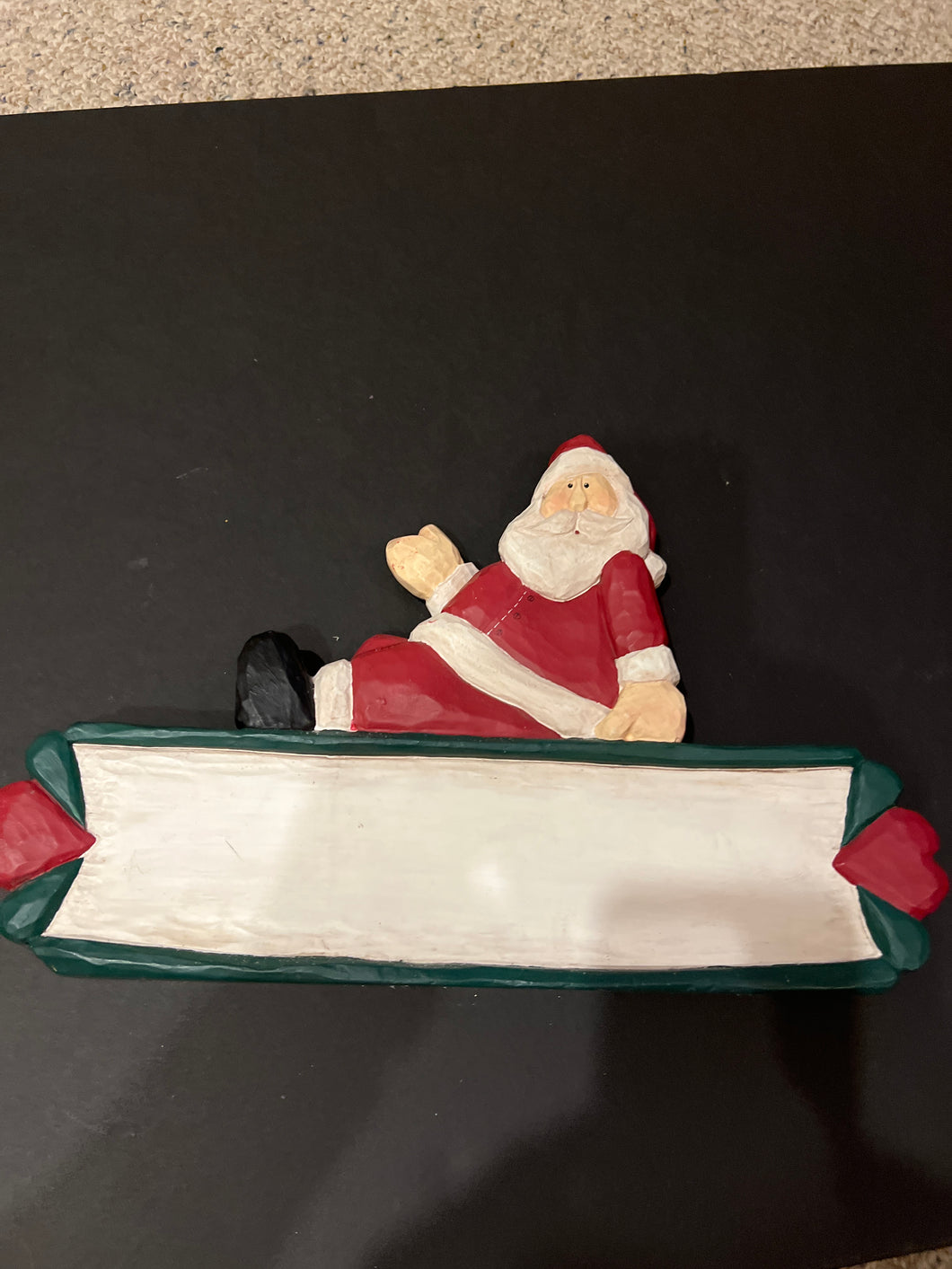 EDDIE BAUER HANGING SIGN SANTA SITTING ON SIGN