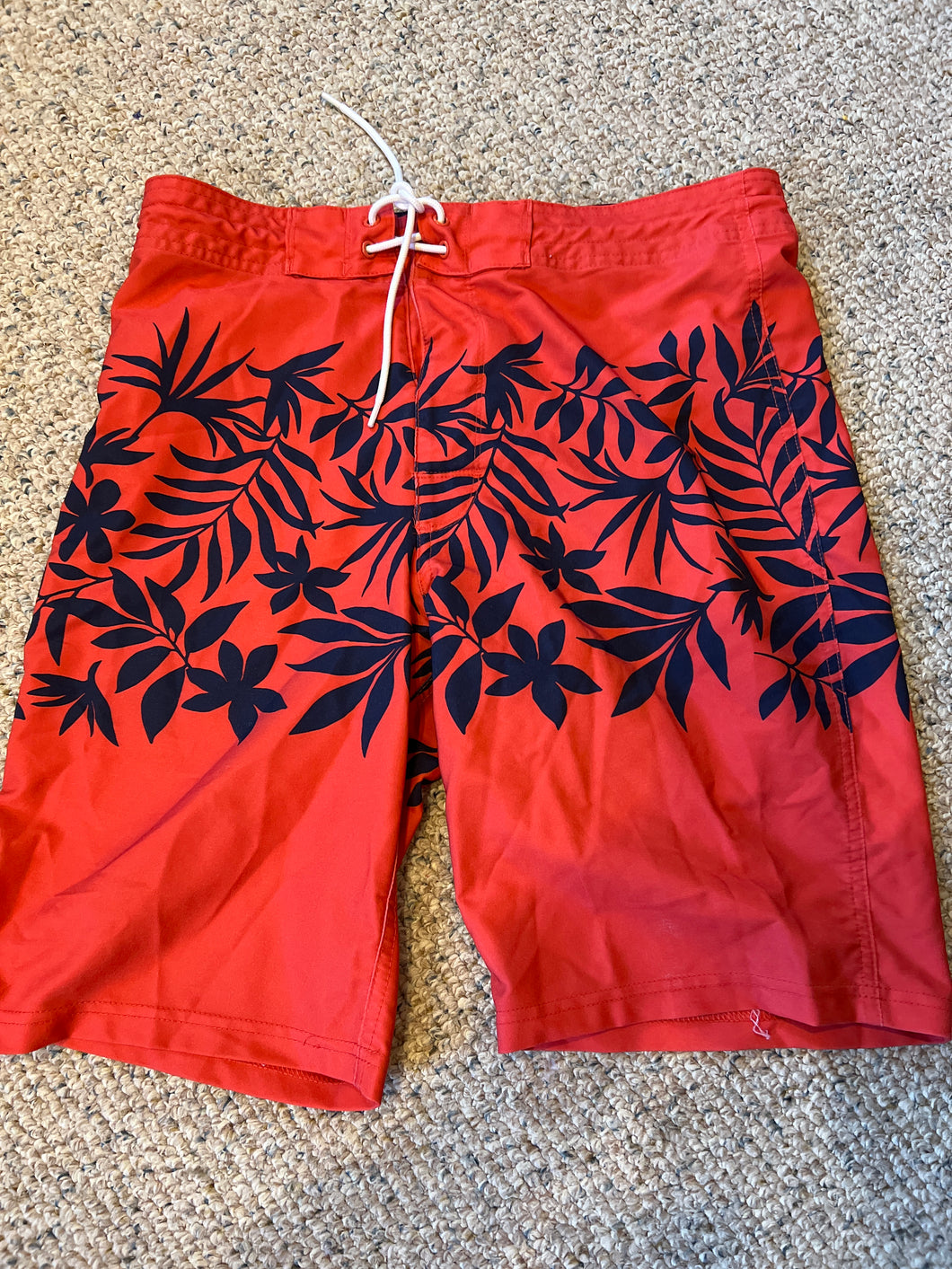 OLD NAVY SWIM SUIT ORANGE/BLUE FLOWERS - size Mens M