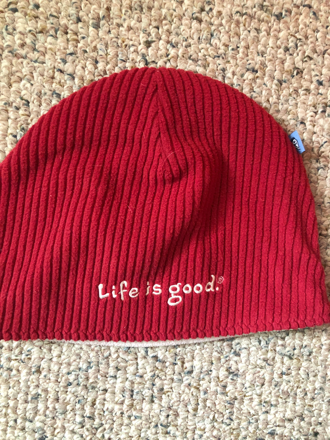 LIFE IS GOOD HAT RED