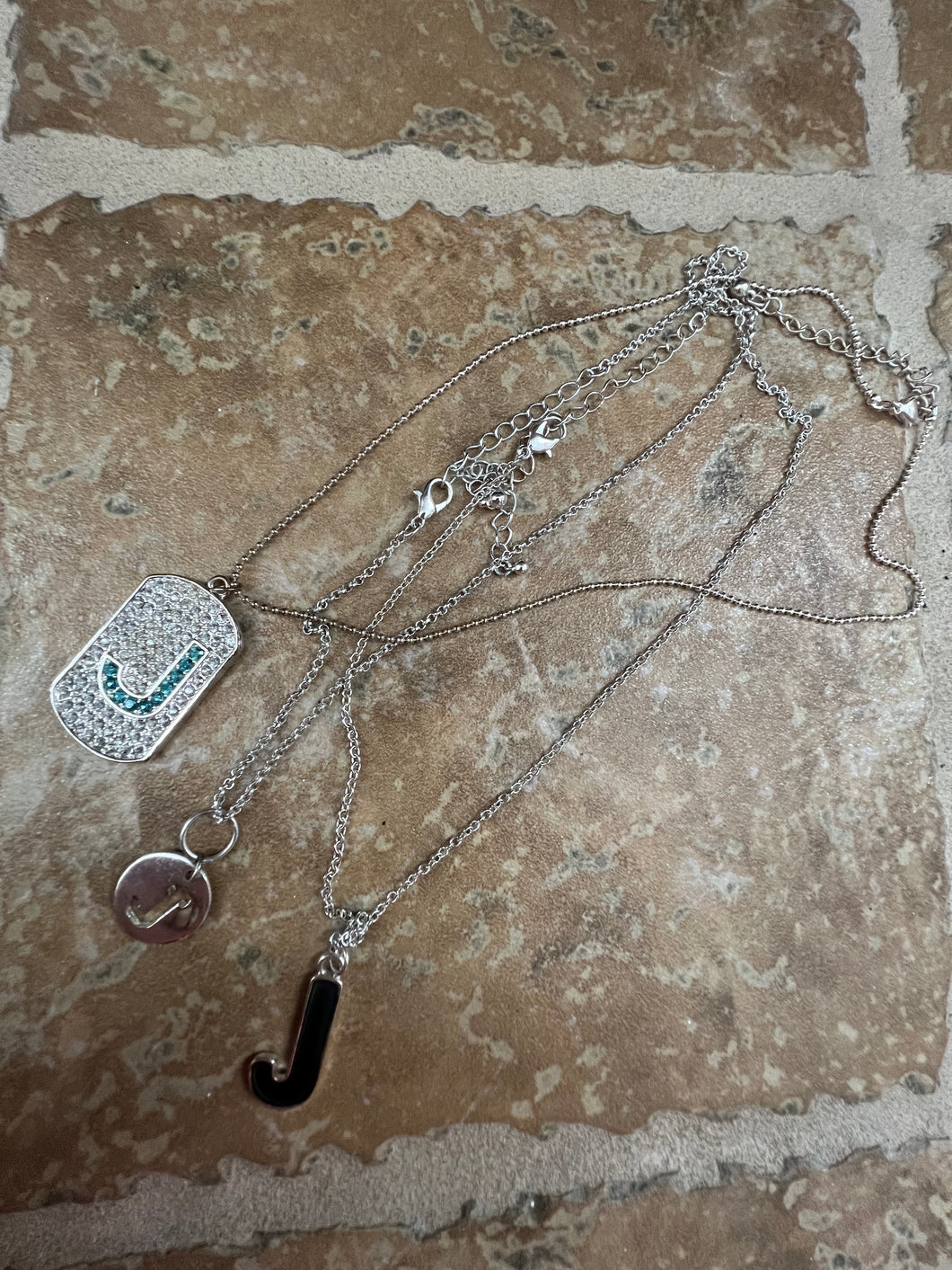 J Necklace - Lot of 3