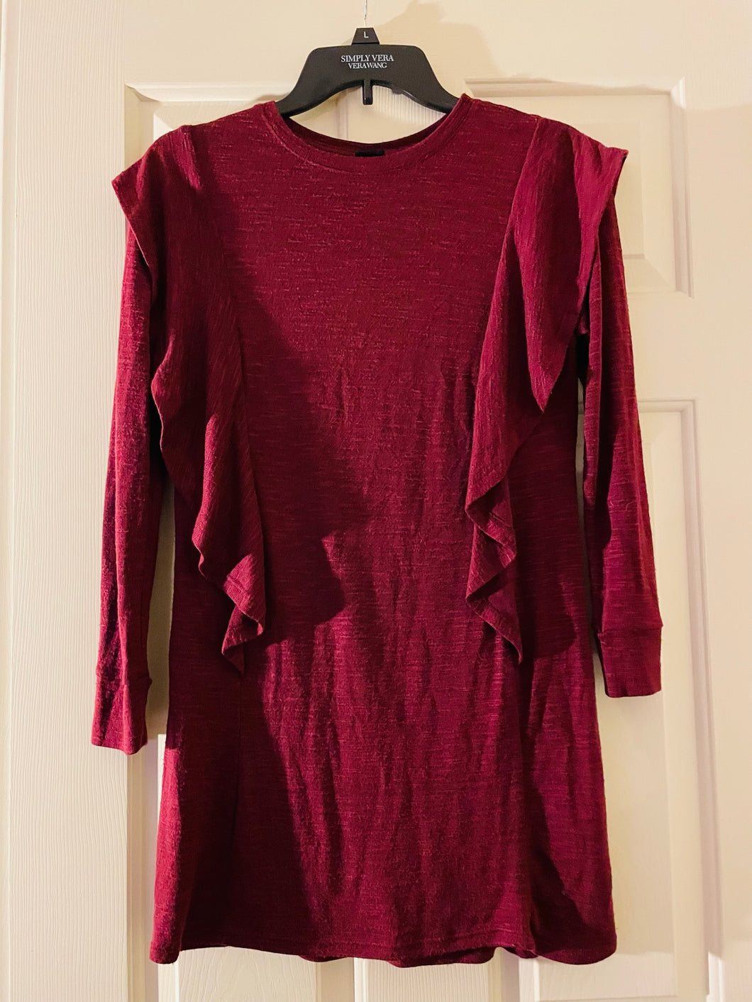 Maroon comfy knit Dress - size Kids 10