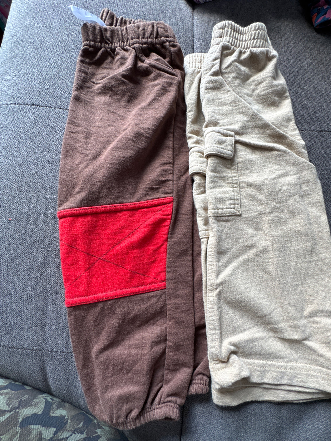 Tan and brown/red Sweatpants - size 18 Months
