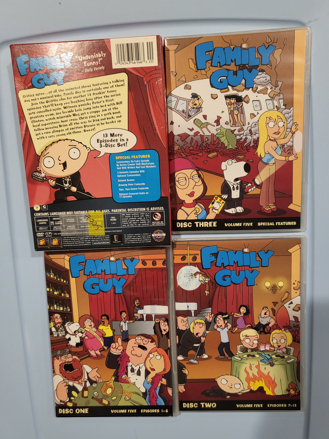 Family Guy 3-DVD BoxSET Vol.5, 13 Episodes