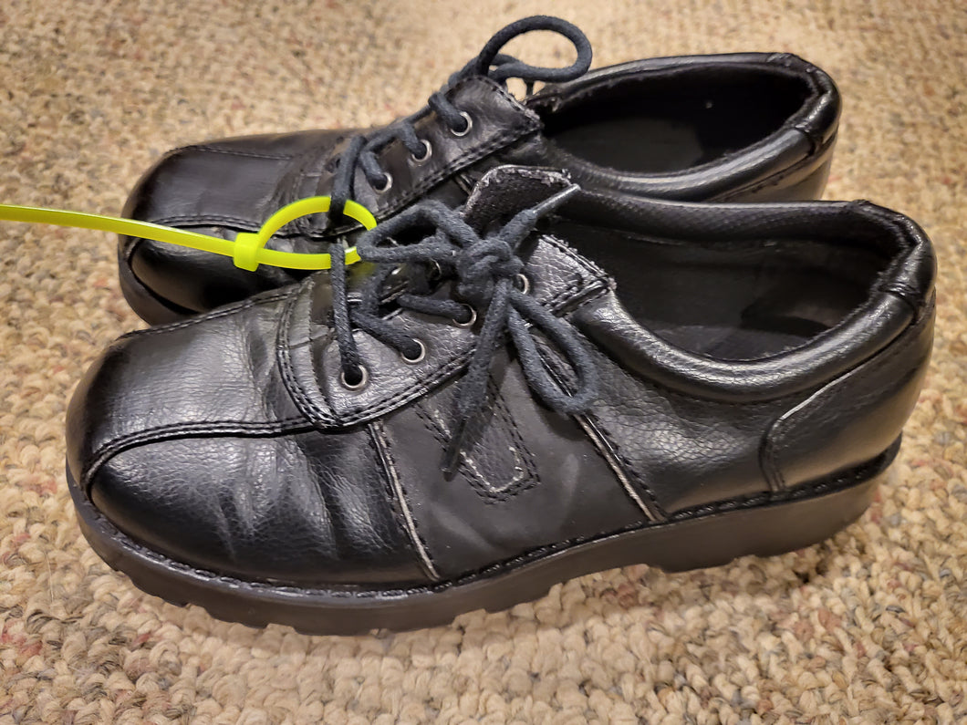 Black leather tie shoes Scott David brand - size Shoes-youth  3