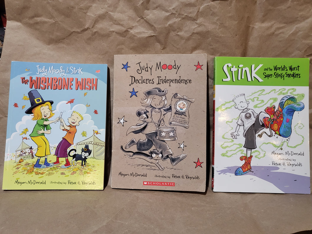 3 Judy Moody & Stink Bks The Wishbone Wish, Stink