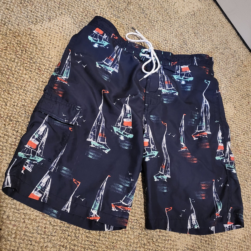 Goodfellow &Co Navy Swim Trunks w/sailboats - size Mens M